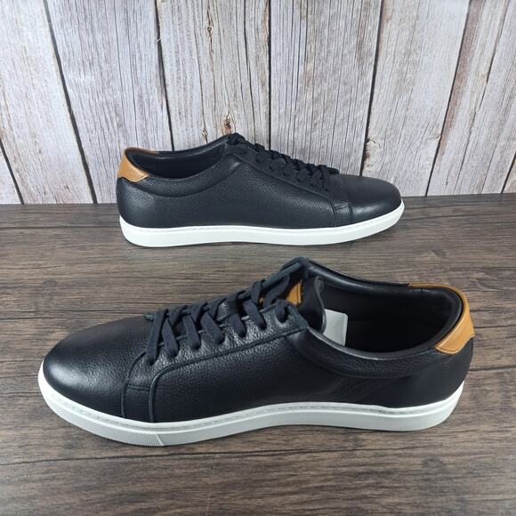 Allen Edmonds Courtside Men's Black Leather Lace Up Sneaker (Read Description) - Picture 5 of 10
